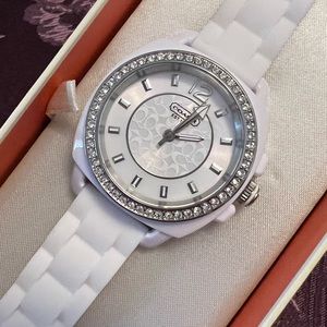 Women’s Coach Andee Boyfriend White Jelly Watch
